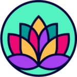 Mosaic lotus in circle